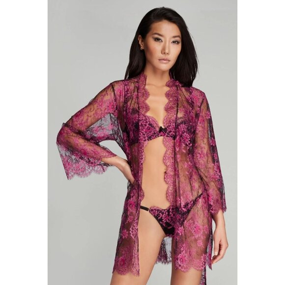 Agent Provocateur Carline Hot Pink Black Bra 34D NWT $485 - Picture 3 of 11